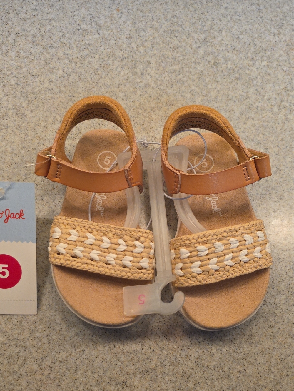 Jack Rogers Kids Tan Braided Strap Sandals